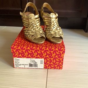 Tory Burch Gold Nadia Sandals